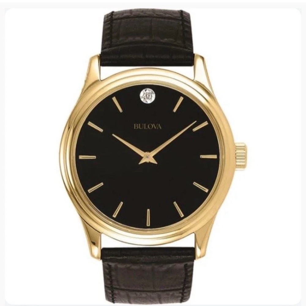 Bulova 97F55 Wrist Watch for Men Black Leather Band
Valentine’s day Gift for him